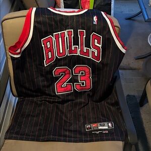 Chicago Bulls Black and Red Jersey